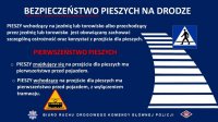 plakat bezpieczeństwo pieszych na drodze