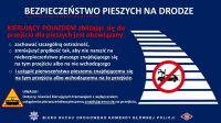 plakat bezpieczeństwo pieszych na drodze