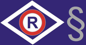 logo policji drogowej na niebieskim tle